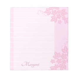  Roze Floral Lined Notitieblok