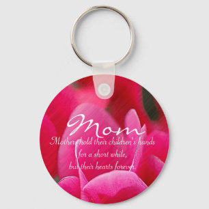 Roze Floral "mam"-Sleutelhanger Sleutelhanger