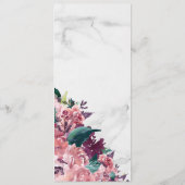  Roze Floral Marble Moederdag Brunch Menu (Achterkant)