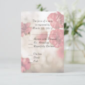 Roze Floral met Entree RSVP (Staand voorkant)