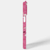 Roze Floral Monogram Case-Mate iPhone Case (Achterkant / Rechts)