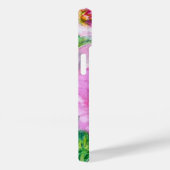 Roze Floral Monogram Case-Mate iPhone Case (Achterkant / Rechts)