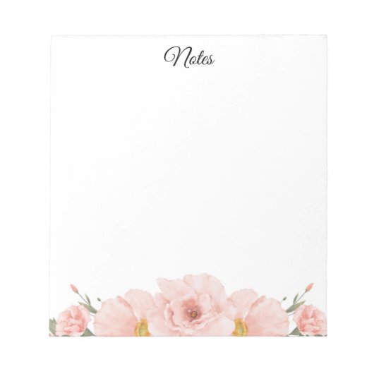 Roze Floral Notitieblok (Voorkant)