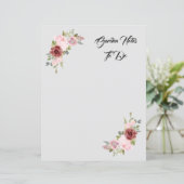 Roze Floral Paper (Staand voorkant)