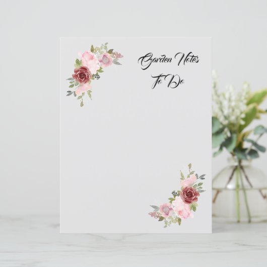 Roze Floral Paper (Staand voorkant)