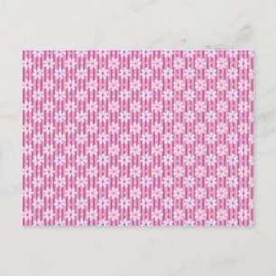  roze Floral Patroon Briefkaart