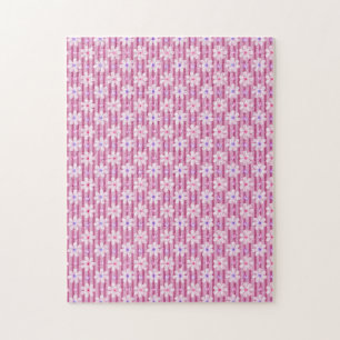 roze Floral Patroon Legpuzzel