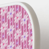 roze Floral Patroon Pickleball Paddle (Links Detail)