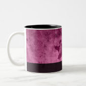 Roze  Floral Pattern Aangepaste Naam Tweekleurige Koffiemok (Links)