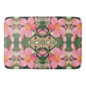 Roze Floral Pattern Badmat (Voorkant)
