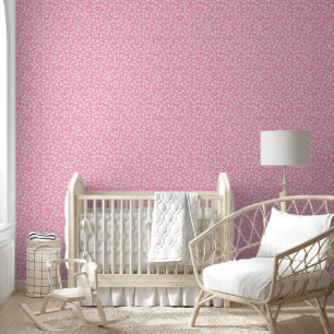 Roze Floral Pattern Behang