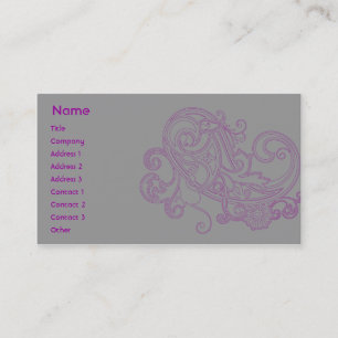 Roze Floral Pattern - Business Visitekaartje