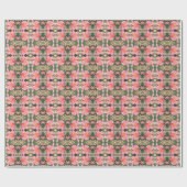 Roze Floral Pattern Cadeaupapier (Vlak)