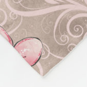 Roze Floral Pattern Fleece Deken (Hoek)