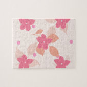 Roze Floral Pattern Legpuzzel (Horizontaal)