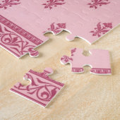 Roze Floral Pattern Legpuzzel (Zijkant)