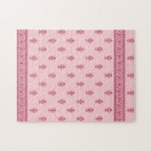 Roze Floral Pattern Legpuzzel (Horizontaal)