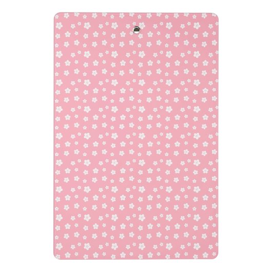 Roze Floral Pattern Mini Klembord (Achterkant)