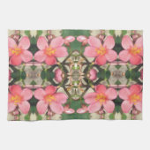 Roze Floral Pattern Theedoek (Horizontaal)