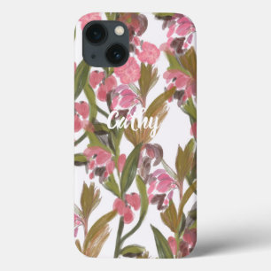 Roze Floral Persoonlijke IPhone / iPad-draagtas 13 Hoesje