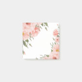 Roze Floral Post-it® Notes (Voorkant)