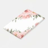 Roze Floral Post-it® Notes (Schuin)