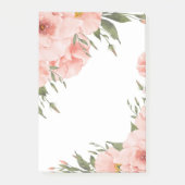 Roze Floral Post-it® Notes (Voorkant)