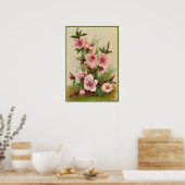  Roze Floral Poster (Keuken)