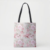 Roze Floral print Draagtas (Voorkant)