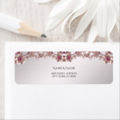 Roze  Floral Retour Adres Label (Insitu)