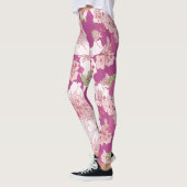 Roze Floral Rhododendron Leggings (Links)
