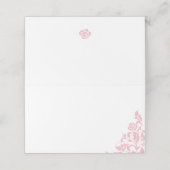  Roze Floral Roos Lace Burgundy Wedding (Buitenkant ongevouwen)