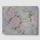 Roze Floral Rozen Wedding  Gastenboek (Achterkant)