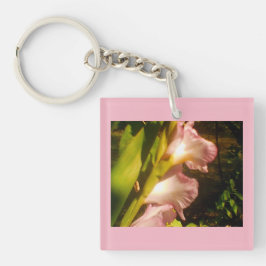 Roze Floral Sleutelhanger