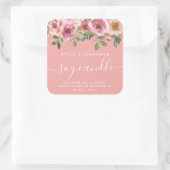 Roze Floral Soy Candle Label (Tas)