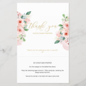 Roze Floral Speciaal Snoep Bar Wrapper Flyer (Voorkant)