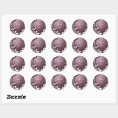 Roze Floral Sticker (Vel)