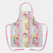 Roze Floral Striped Schort (Voorkant)