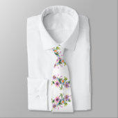 Roze Floral Stropdas (Gebonden)