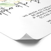 Roze Floral voorbehouden voor moeder van het bruid Poster (Hoek)