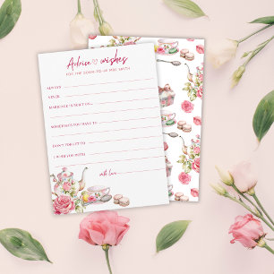 roze floral Vrijgezellenfeest Advies & wensen Informatiekaartje