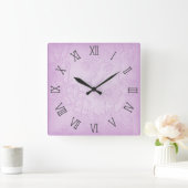 Roze Floral Wall klok (Huis)