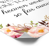 Roze Floral we weten dat je hier vandaag bent Poster (Hoek)