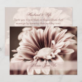 Roze Floral Wedding Vow Renewal Uitnodigingen (Voorkant / Achterkant)