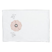 roze Floral/wijn standaard Kussensloop set (Voorkant-Links)