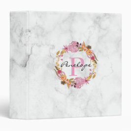  Roze Floral Wreatmonogram 1 1/2" Multomap