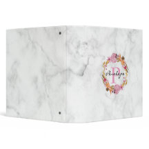 Roze Floral Wreatmonogram