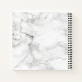 Roze Floral Wreatmonogram Notitieboek (Achterkant)