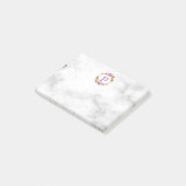  Roze Floral Wreatmonogram Post-it® Notes (Schuin)