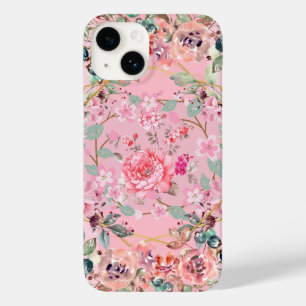 Roze Floral Wreator, ventilatoroverbelasting Case-Mate iPhone 14 Hoesje